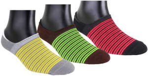 Neska Moda Men's Striped Peds/Footie/No-Show