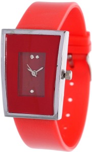 Maxi Retail Square Shape Dial-Red Analogue Analog Watch  - For Girls