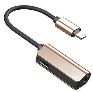 Microware Headphone Jack, 7/7 Plus/ 8/8Plus Lightning to 3.5mm Earphone Adapter Audio Jack Extender Compatible with IOS 11 for Charging & Listening Music (Colour May Vary)) Lightning Cable