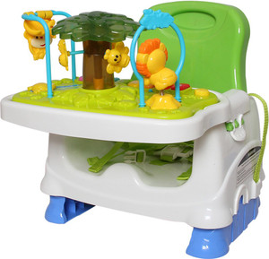 Kiditos Rainforest Healthy Care Booster Seat Dining Chair with toy front Tray with Portable Music for 6 Month to 3 Years Baby Rainforest Healthy Care Booster Seat Dining Chair with toy