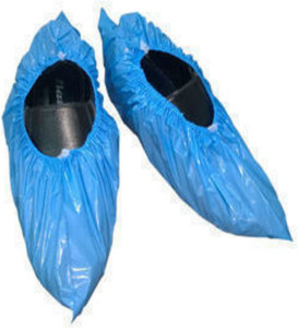 NUVO MEDSURG Plastic Disposable Shoe Cover pack of 100 Plastic