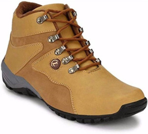 aadi Tan Synthetic Leather Lace up Hiking Trekking Outdoor