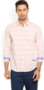 Locomotive Men's Striped Casual Spread Shirt