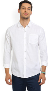 Locomotive Men's Solid Casual Spread Shirt