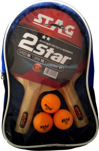 stag 2 star anywhere playset with 4 bats,1 net,3 balls table tennis kit