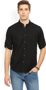 Locomotive Men's Self Design Casual Button Down Shirt