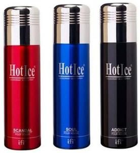 HOT ICE RED BLUE BLACK Deodorant Spray For Men Women Price