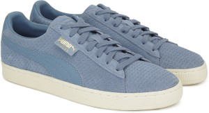 puma suede classic perforation sneakers for men(blue)