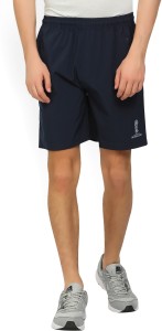 fifa solid men dark blue sports shorts