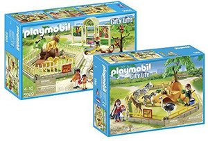 Maven Gifts Playmobil Zoo Playset Bundle With City Zoo Playset And