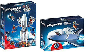 Playmobil Space Shuttle Bundled With Space Rocket With Launch Site