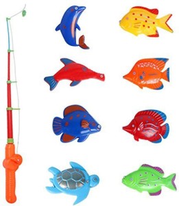 Wenasi Magnetic Fishing Toy Bath Pool Swim Sand Water Toy Set For Kids With  8 Fishes - Magnetic Fishing Toy Bath Pool Swim Sand Water Toy Set For Kids  With 8 Fishes .