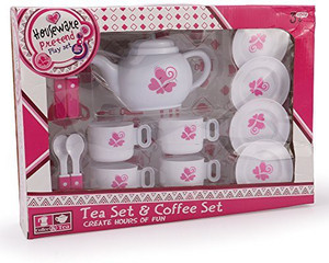 Plastic toy tea best sale set