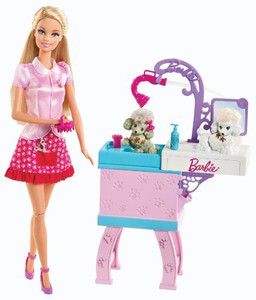 Barbie dog online grooming set