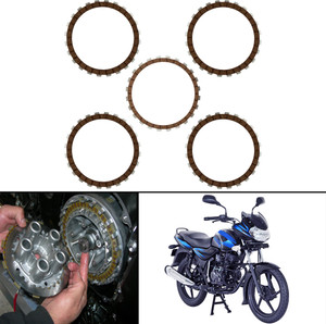 Autofy Aluminium Clutch Plates For Bajaj Discover 135 Set of 4
