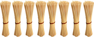 Jamboree kebab stick, roast stick, Bamboo Skewers Chocolate Fountain Wooden Fruits BARBECUE Kebab Stick Party Buffet Food Disposable Wooden Roast Fork Set (Pack of 800) Disposable Bamboo Roast Fork