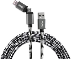 Mivi 2 in 1 Apple Lightning and Micro usb Lightning Cable