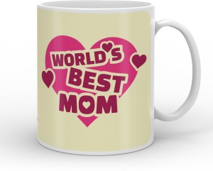 indigifts decorative gift items world's best mom, mother's day special gift for mom, mummy, mother-in-law, grandmom, best mother gift, mom birthday, anniversary ceramic mug(330 ml)