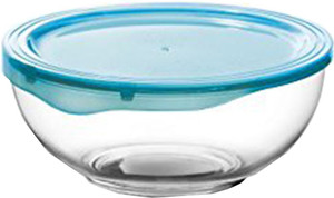 Treo Borosilicate Rim Plus Color Lid Glass Bowl