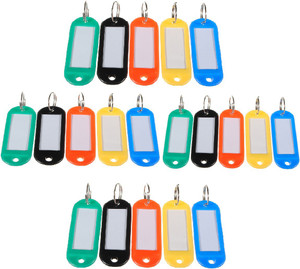 Jadebin Key Id Label Tags Split Key Ring Plastic Keychain Luggage