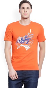 nike printed men round neck orange t-shirt 729284-891TEAM ORANGE/WHITE