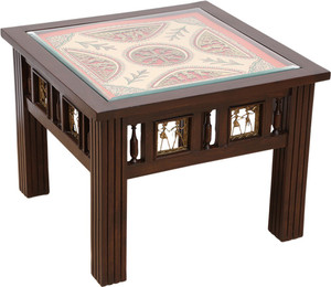 Exclusivelane Living Room Bedside Corner Table Cum Solid Wood Side Tablefinish Color Walnut Brown