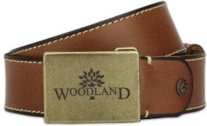 Woodland Men Casual Tan Genuine Leather Belt
