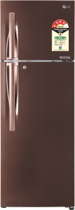 LG 284 L Frost Free Double Door 3 Star (2020) Convertible Refrigerator(Amber Steel, GL-T302RASN)