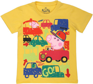 Flipkart Peppa Pig Boys Printed Cotton Blend Regular T Shirt Round Neck