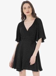 FABALLEY Women Wrap Black Dress Buy FABALLEY Women Wrap Black Dress Online at Best Prices in India Flipkart