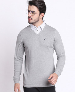 FBB BUFFALO Solid Men V Neck Grey T Shirt Buy FBB BUFFALO Solid Men V Neck Grey T Shirt Online at Best Prices in India Flipkart