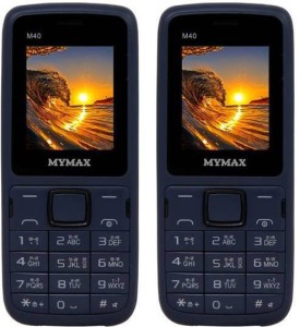 Mymax M40 Combo of Two Mobiles(Blue&Black$$Blue&Black)