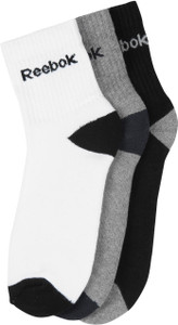 REEBOK Men's Solid Mid-Calf/Crew