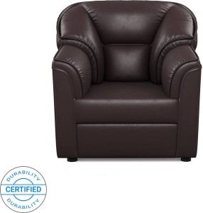 westido manhattan zeus leatherette 1 seater  sofa(finish color - brown)