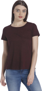 Vero Moda Casual Short Sleeve Self Design Women's Brown Top