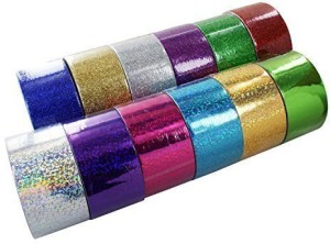 Generic Bazic 1.88 X 3 Yard Holographic & Glitter Duct Tape, Assorted  Colors, Set Of 12 - Bazic 1.88 X 3 Yard Holographic & Glitter Duct Tape,  Assorted Colors, Set Of 12 .
