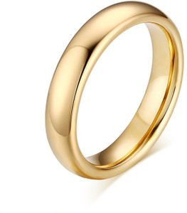 BRIVA 3MM PLAIN RING Brass Gold Plated Ring Price in India Buy