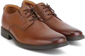 CLARKS Tilden Plain Formal Shoe For Men - Buy Dark Tan Lea Color CLARKS Tilden Plain Formal For Men at Price - Shop Online for Footwears in India |