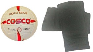 cosco 'gold star' volleyball (size: 4) + one pair of knee padded supporter (color on availability)- volleyball kit 'Gold Star' Volleyball (Size: 4 + one Pair of Knee Padded Supporter (Color 