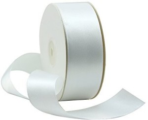 VATIN 1-1/2 inch Wide Double Face Solid Satin Ribbon Roll - 50