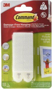 Command™ Black Large Picture Hanging Strips