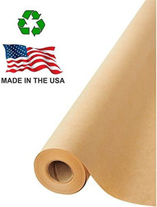 Brown Kraft Paper Roll - 18x1200 (100') - 100% Recycled - Wrapping & Packaging | Ideal for Crafts, Shipping, Moving, Fragile Protection, Masking