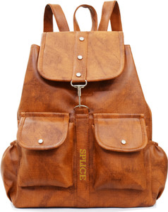 SPLICE PU Leather Backpack School Bag Student Backpack Women Travel bag 6 L Backpack