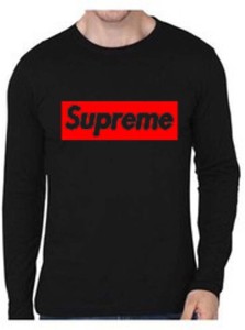 Supreme Printed Men Round Neck Black T-Shirt - Buy Supreme Printed Men  Round Neck Black T-Shirt Online at Best Prices in India
