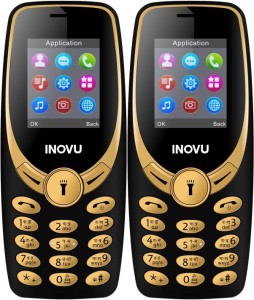Inovu A1s Combo of Two Mobiles(Black&Gold$$Black&Gold)