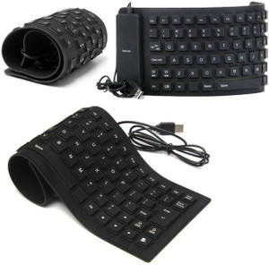 ROQ Set of 3 Premium Series Flexible Foldable Wired USB Laptop Keyboard
