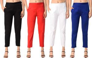 PAMO Slim Fit Women Multicolor Trousers
