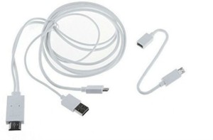 Shrih SHV-2183 6.6 m HDMI Cable(Compatible with TV, Computer, White, One Cable)