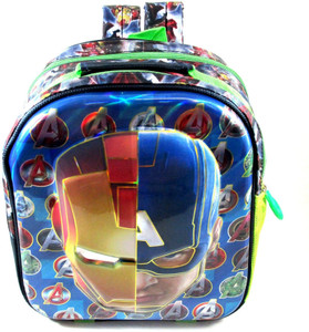 Ehuntz Captain America Vs Iron man 5D embossed school Bag (Pre Nursery & Nursery) (EH1124) Waterproof School Bag