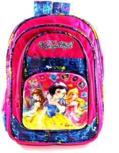Ehuntz Disney Princess 5D embossed school Bag (9 to 17 years) (EH1139) Waterproof School Bag